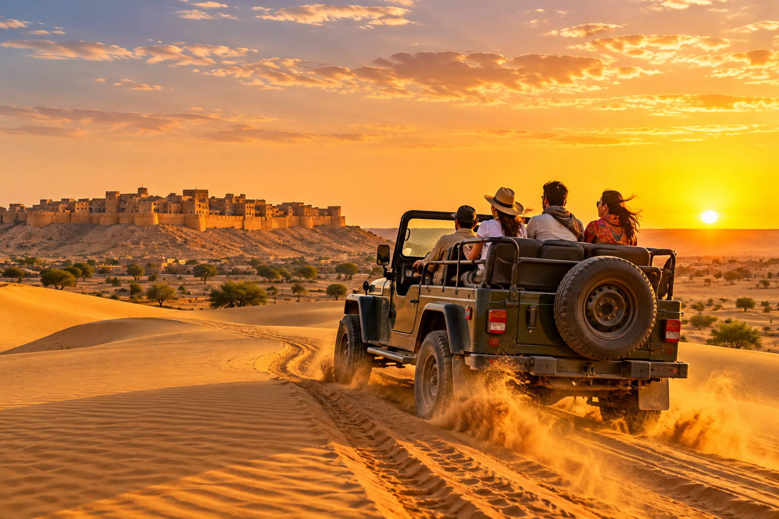 Golden Hour Jeep Safari at Jaisalmer Fortress